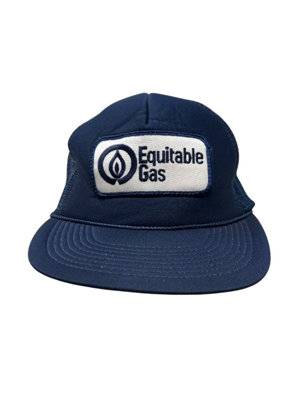 Equitable Gas Vintage Patch Mesh Trucker Snapback Hat Cap 80's Gas & Oil Retro